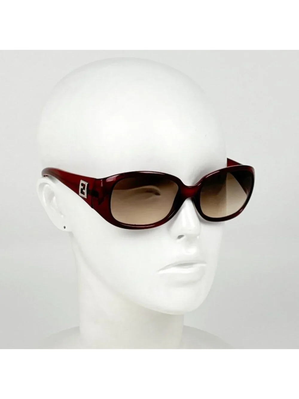 Fendi Sunglasses Zucca Logo Acetate Red Eyewear
